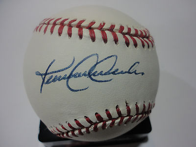 HENRY MERCEDES A'S ROYALS RANGERS RARE SIGNED AUTOGRAPHED A.L. BASEBALL W/COA
