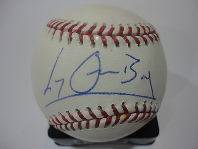 LYLE OVERBAY NEW YORK YANKEES SIGNED AUTOGRAPHED M.L. BASEBALL W/COA