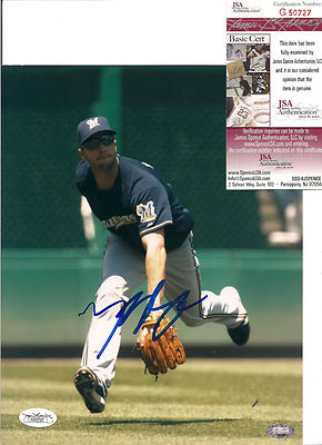 RYAN BRAUN MILWAUKEE BREWERS AUTOGRAPHED SIGNED 8X10 PHOTO W/JSA