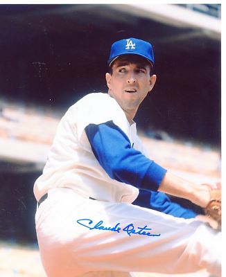 CLAUDE OSTEEN LA DODGERS SIGNED 8X10