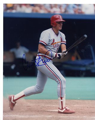 CLINT HURDLE ST. LOUIS CARDINALS SIGNED AUTOGRAPHED 8X10 PHOTO