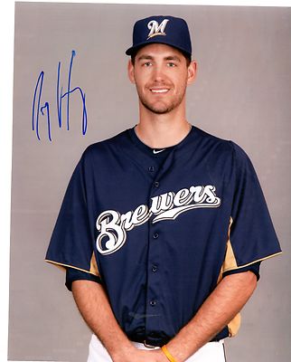 JOHNNY HELLWEG POSED MILWAUKEE BREWERS SIGNED AUTOGRAPHED 8X10 PHOTO