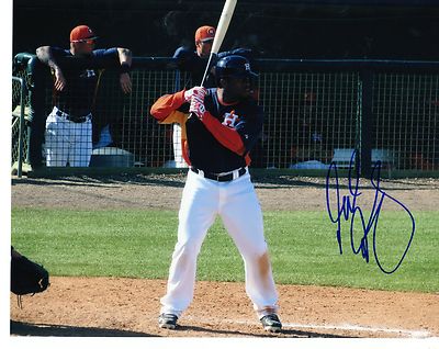 DELINO DESHIELDS JR HOUSTON ASTROS SIGNED AUTOGRAPHED 8X10 PHOTO