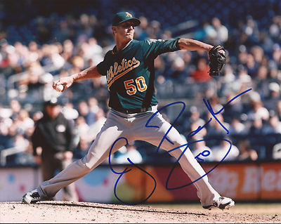 GRANT BALFOUR OAKLAND ATHLETICS SIGNED AUTOGRAPHED HORIZONTAL 8X10 PHOTO W/COA