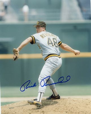 RICK REUSCHEL PITTSBURGH PIRATES SIGNED AUTOGRAPHED 8X10 PHOTO E