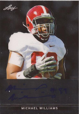 MICHAEL WILLIAMS 2013 LEAF DRAFT AUTOGRAPHED SIGNED RC ROOKIE CARD