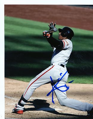 JOAQUIN ARIAS SAN FRANCISCO GIANTS AUTOGRAPHED SIGNED 8X10 PHOTO HITTING