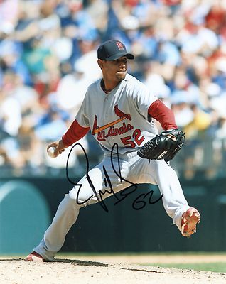 EDUARDO SANCHEZ ST. LOUIS CARDINALS SIGNED 8X10 PHOTO