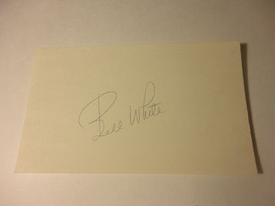 BILL WHITE CARDINALS JSA SOA 3X5 INDEX CARD VERY RARE AUTHENTIC