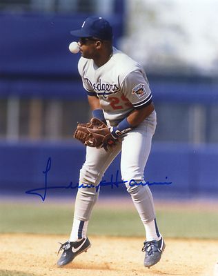 LENNY HARRIS LOS ANGELES DODGERS SIGNED AUTOGRAPHED 8X10 PHOTO A