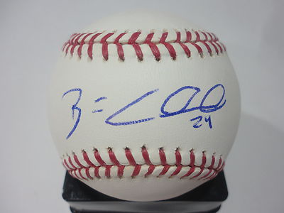 BRENT CLEVLEN TIGERS/BRAVES SIGNED AUTOGRAPHED M.L. BASEBALL W/COA