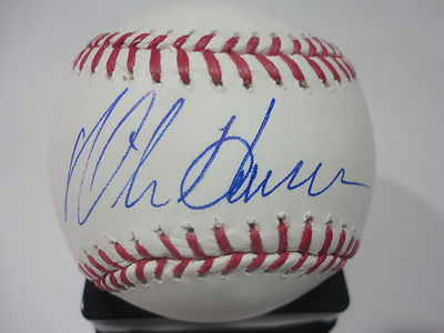 MIKE HENNEMAN DETROIT TIGERS SIGNED AUTOGRAPHED M.L. BASEBALL W/COA