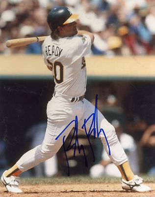 RANDY READY OAKLAND A'S SIGNED AUTOGRAPHED 8X10 PHOTO