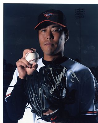 KOJI UEHERA FASTBALL BALTIMORE ORIOLES SIGNED AUTOGRAPHED 8X10 PHOTO