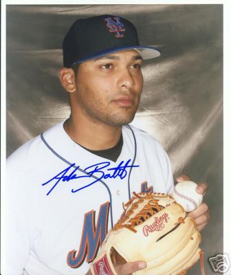 ADAM BOSTICK NEW YORK METS SIGNED 8X10 PHOTO W/COA