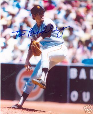 TOM BRADLEY SAN FRANCISCO GIANTS SIGNED 8X10 PHOTO COA