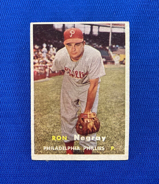 1957 TOPPS RON NEGRAY PHILADELPHIA PHILLIES #254 CARD VINTAGE SET-BREAK