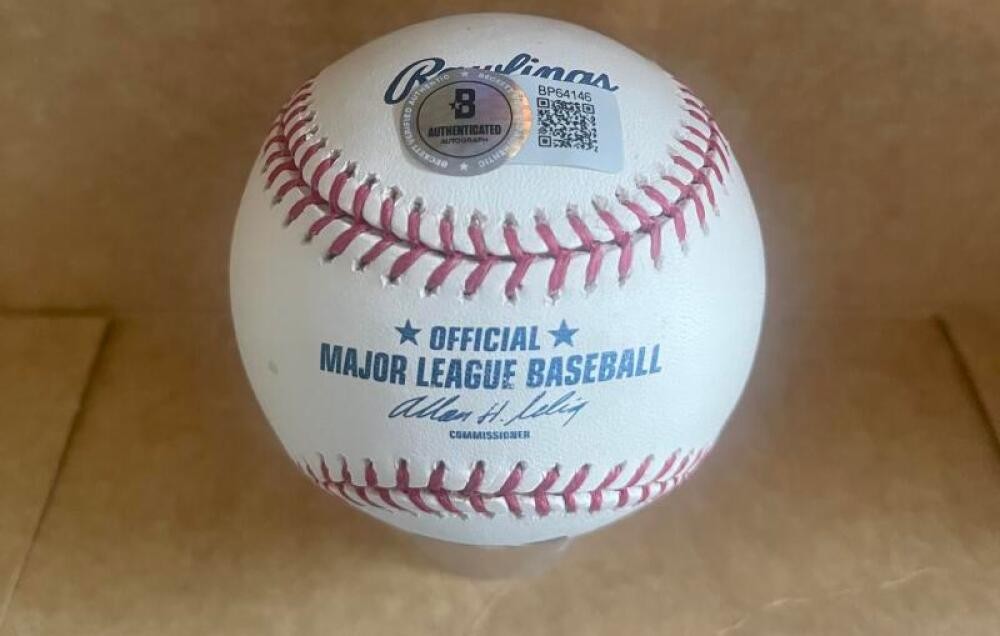 ED CHARLES METS 69 WS CHAMPS  SIGNED AUTOGRAPHED M.L. BASEBALL BECKETT AUTH 