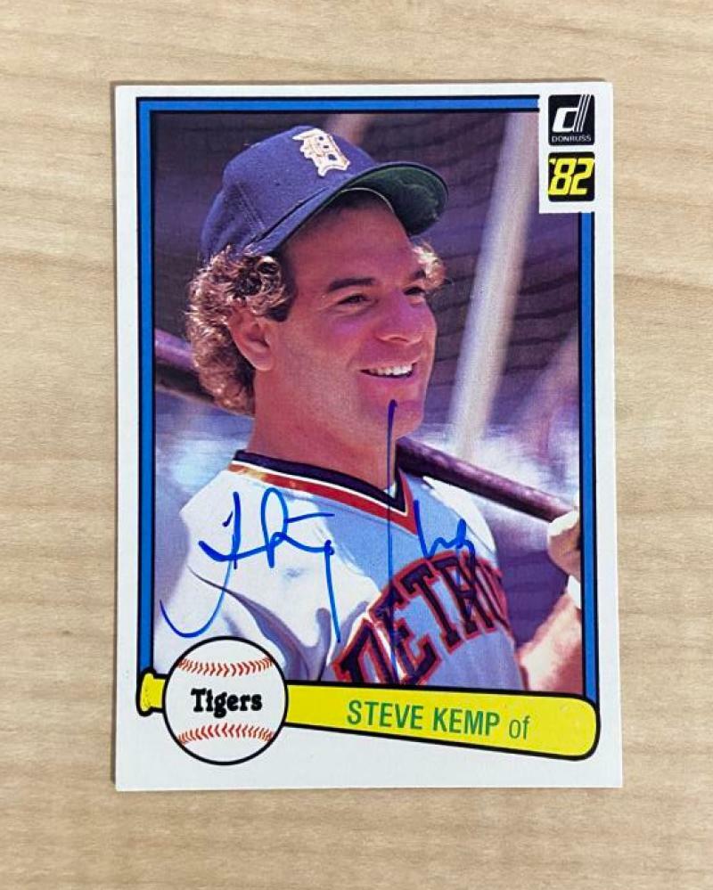 STEVE KEMP DETROIT TIGERS SIGNED AUTOGRAPHED 1982 DONRUSS CARD #594 W/COA