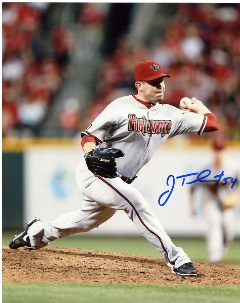 JOE THATCHER ARIZONA DIAMONDBACKS SIGNED AUTOGRAPHED PITCHING 8X10 PHOTO W/COA 