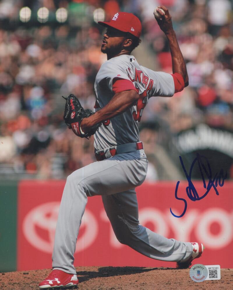 SANDY ALCANTARA CARDINALS SIGNED AUTOGRAPHED 8X10 PHOTO BECKETT BF72161