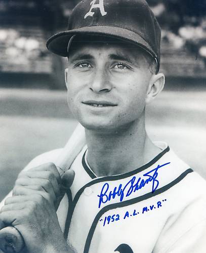 BOBBY  SHANTZ  PHILADELPHIA A'S 1952 A.L. MVP SIGNED