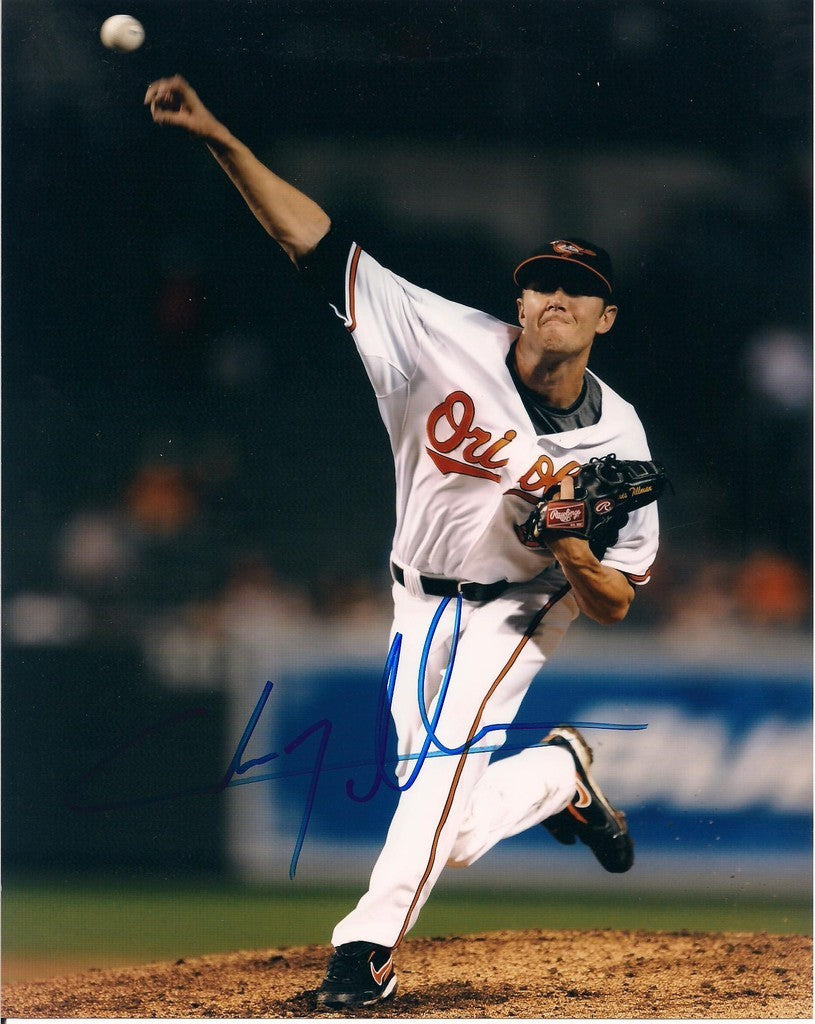 CHRIS TILLMAN BALTIMORE ORIOLES SIGNED 8X10 PHOTO W/COA