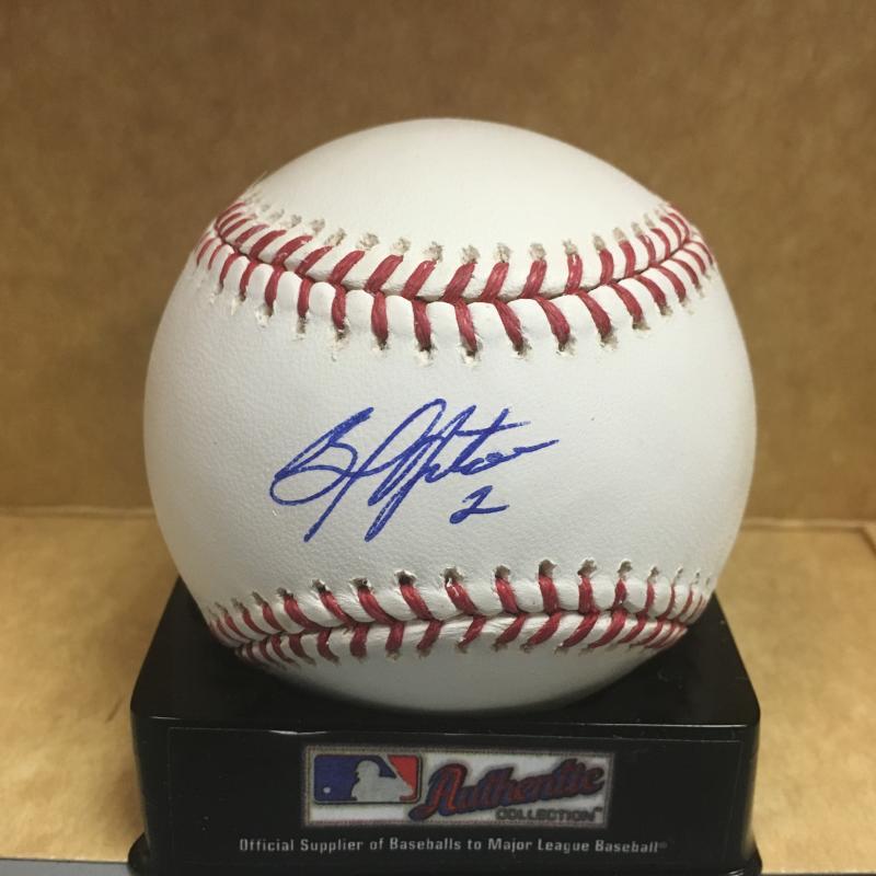 B.J. UPTON MLB AUTHENTICATED UPTON HOLOGRAM M.L. SIGNED BASEBALL