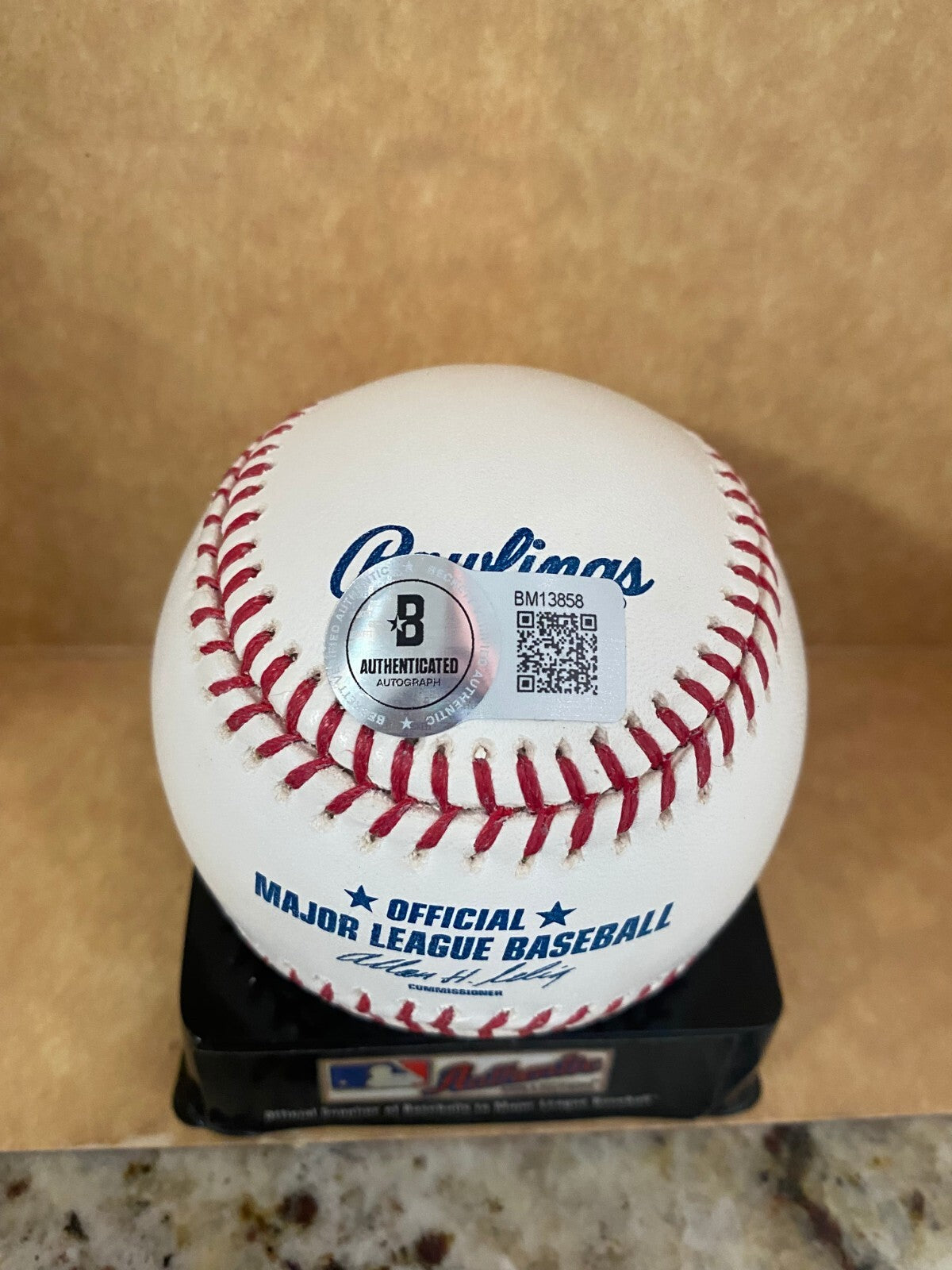 JORGE SOLER GIANTS/BRAVES SIGNED AUTOGRAPHED M.L. BASEBALL BECKETT AUTHENTCATED