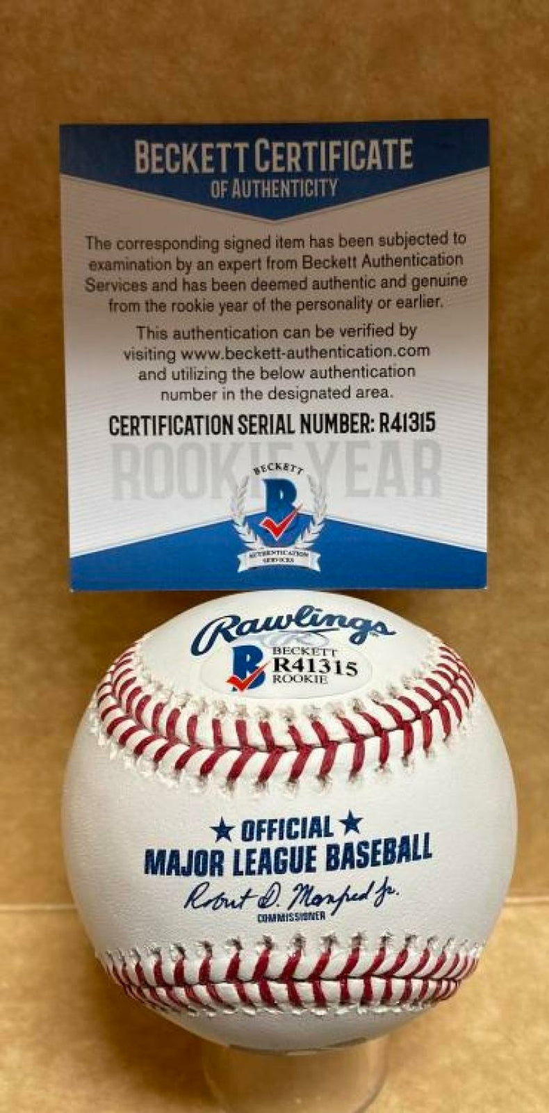 TRISTAN BECK SAN FRANCISCO GIANTS ROOKIE YEAR SIGNED M.L. BASEBALL R41315
