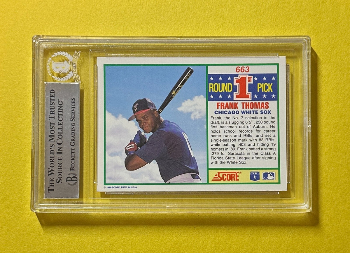 1966 SCORE FRANK THOMAS BECKETT AUTHENTIC SIGNED AUTOGRAPHED CARD #663 WHITE SOX