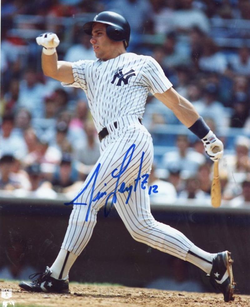 JIM LEYRITZ NEW YORK YANKEES ACTION  SIGNED AUTOGRAPHED 8X10 PHOTO W/ COA