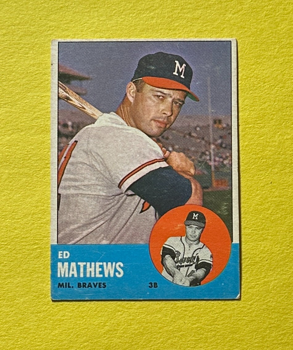 1963 TOPPS ED MATHEWS #275 BRAVES HOF