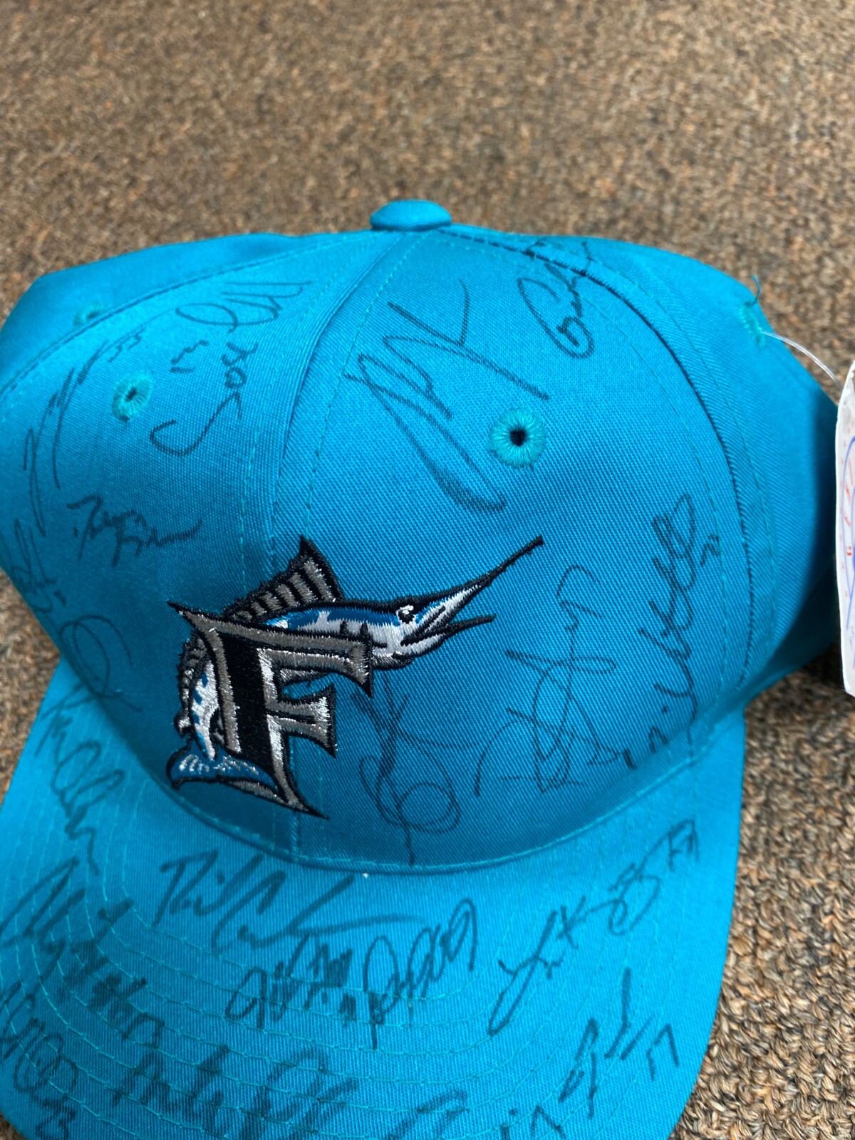 FLORIDA MARLINS TEAM SIGNED SNAPBACK HAT NOLASCO MILLER VOLSTAD JOHNSON MORE +++