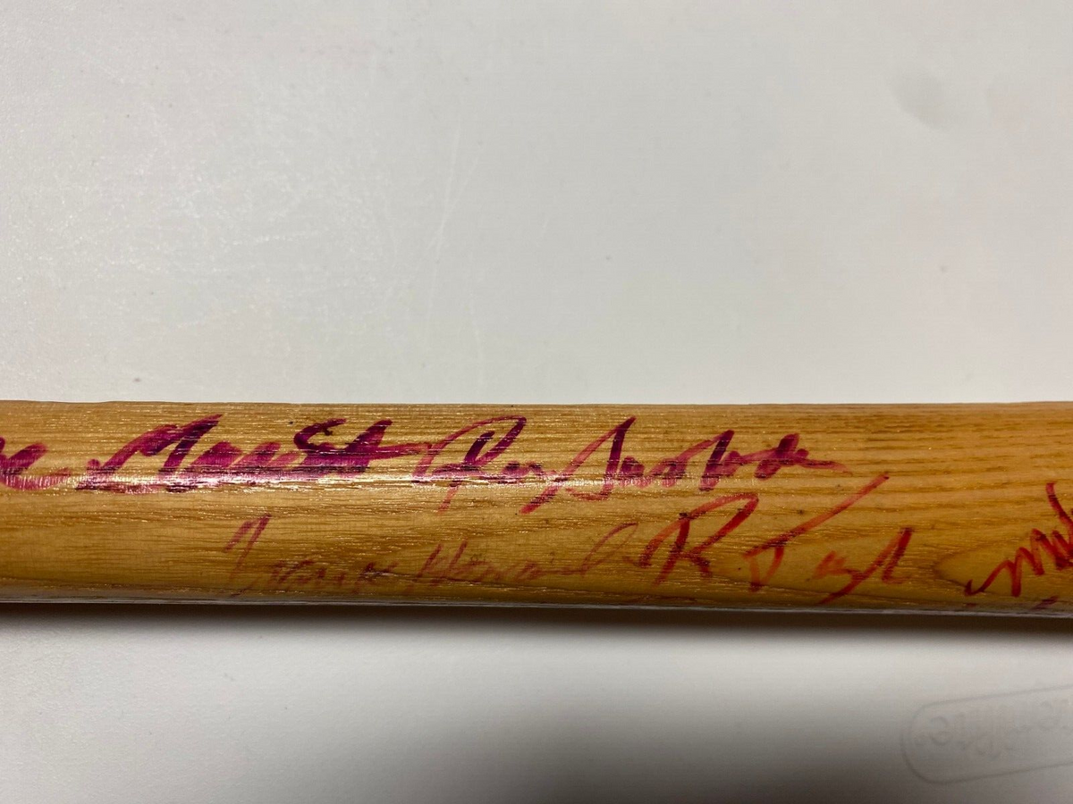 MLB GREATS MULTI SIGNED AUTOGRAPH LV SLUGGER MEMORIAL CLASSICS SPLIT BAT COA !!