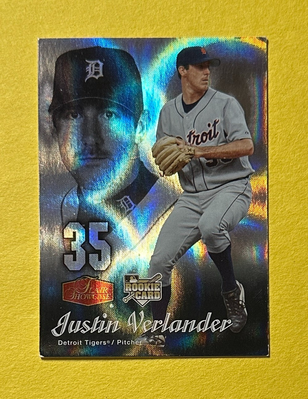2006 FLAIR SHOWCASE JUSTIN VERLANDER FIELD BOX #108 ROOKIE CARD TIGERS