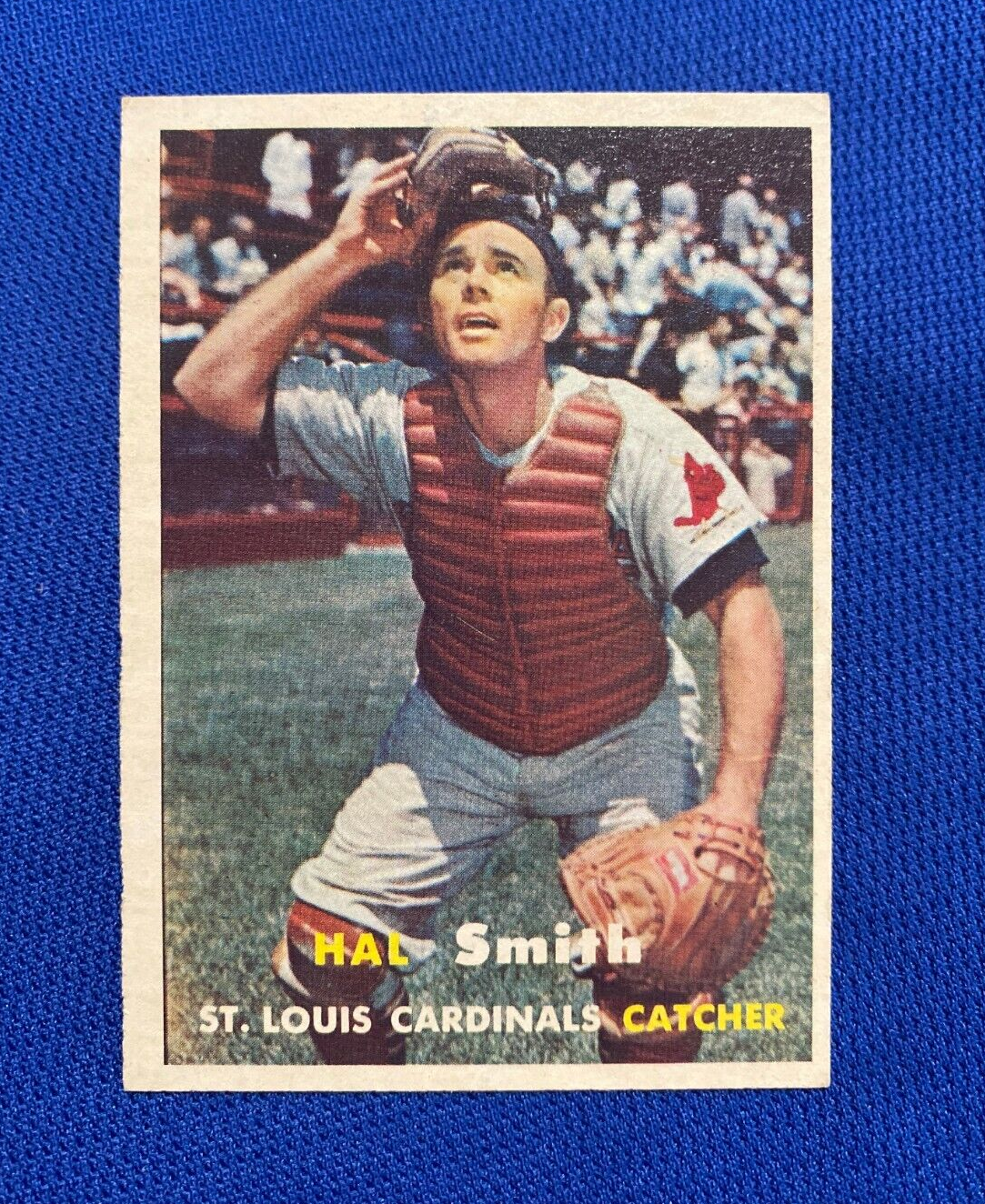 1957 TOPPS HAL SMITH ST. LOUIS CARDINALS #111 CARD VINTAGE SET-BREAK