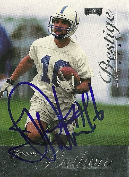 JEROME PATHON MIAMI DOLPHINS SIGNED AUTOGRAPHED 1998 PLAYOFF CARD #177 W/COA
