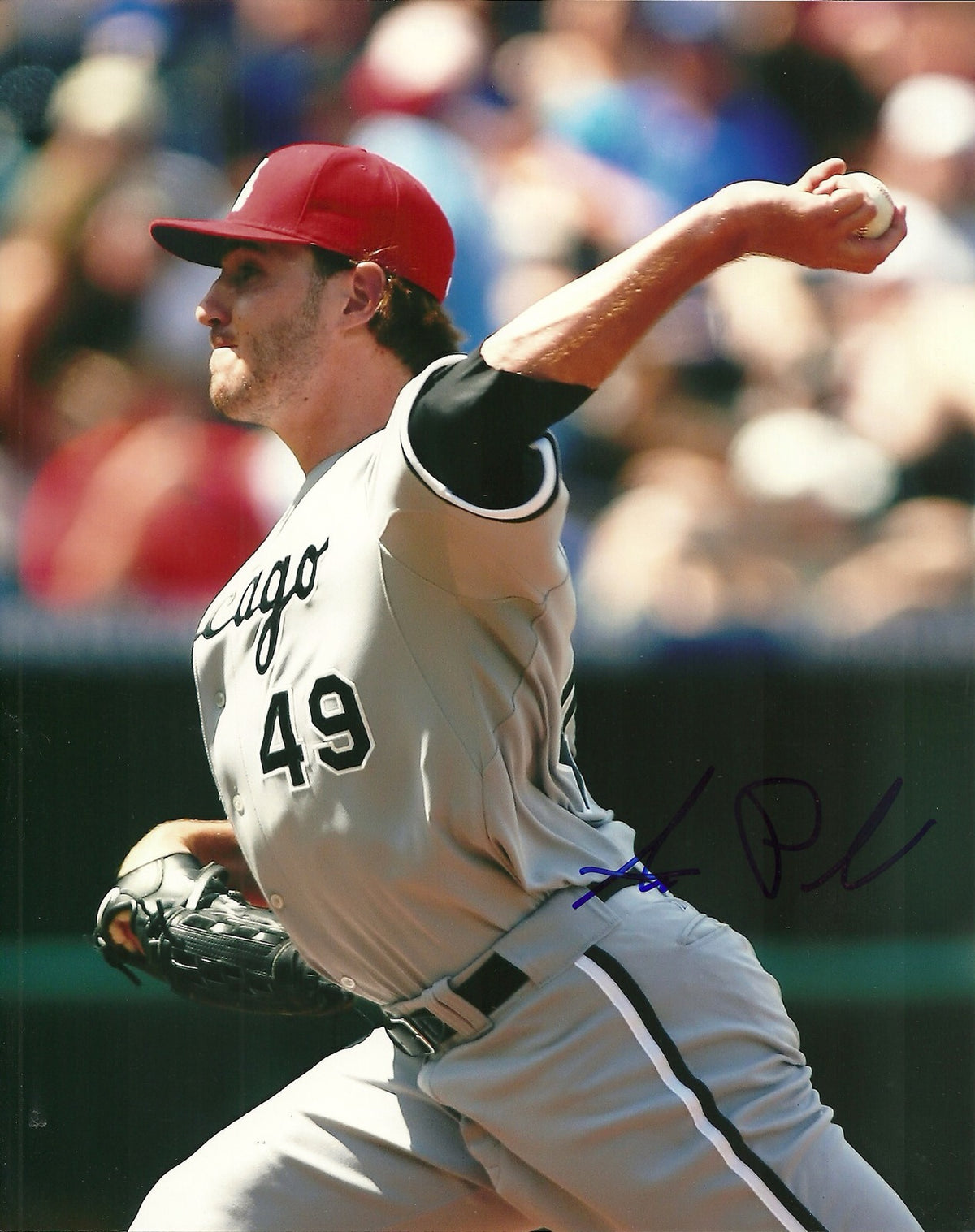 AARON POREDA CHICAGO WHITE SOX SIGNED AUTOGRAPHED 8x10 PHOTO W/COA PITCHING