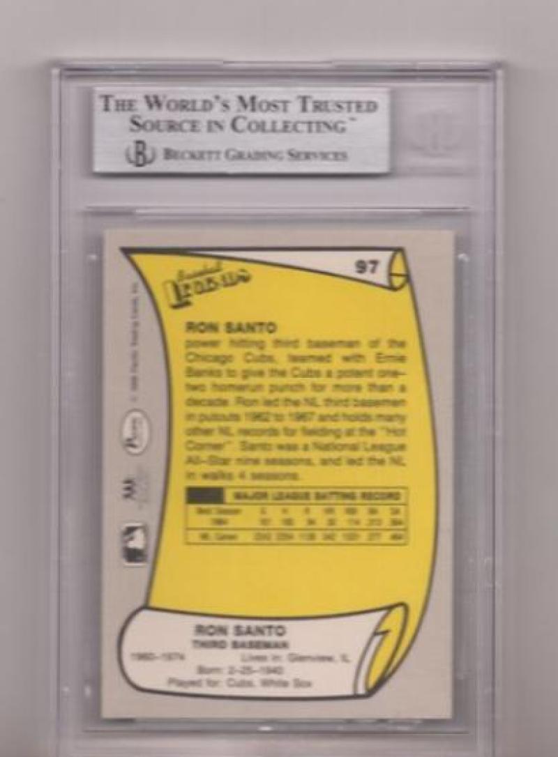 1988 PACIFIC LEGENDS RON SANTO SIGNED CARD BECKETT AUTHENTIC AUTOGRAPH