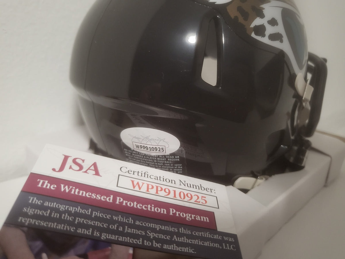 TONY BOSELLI JACKSONVILLE JAGUARS SIGNED AUTOGRAPH RIDDELL MINI HELMET JSA *