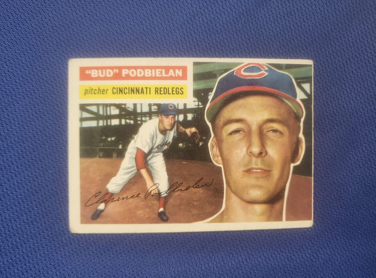 1956 TOPPS BUD PODBIELAN CINCINNATI REDS #224 CARD VINTAGE SET-BREAK