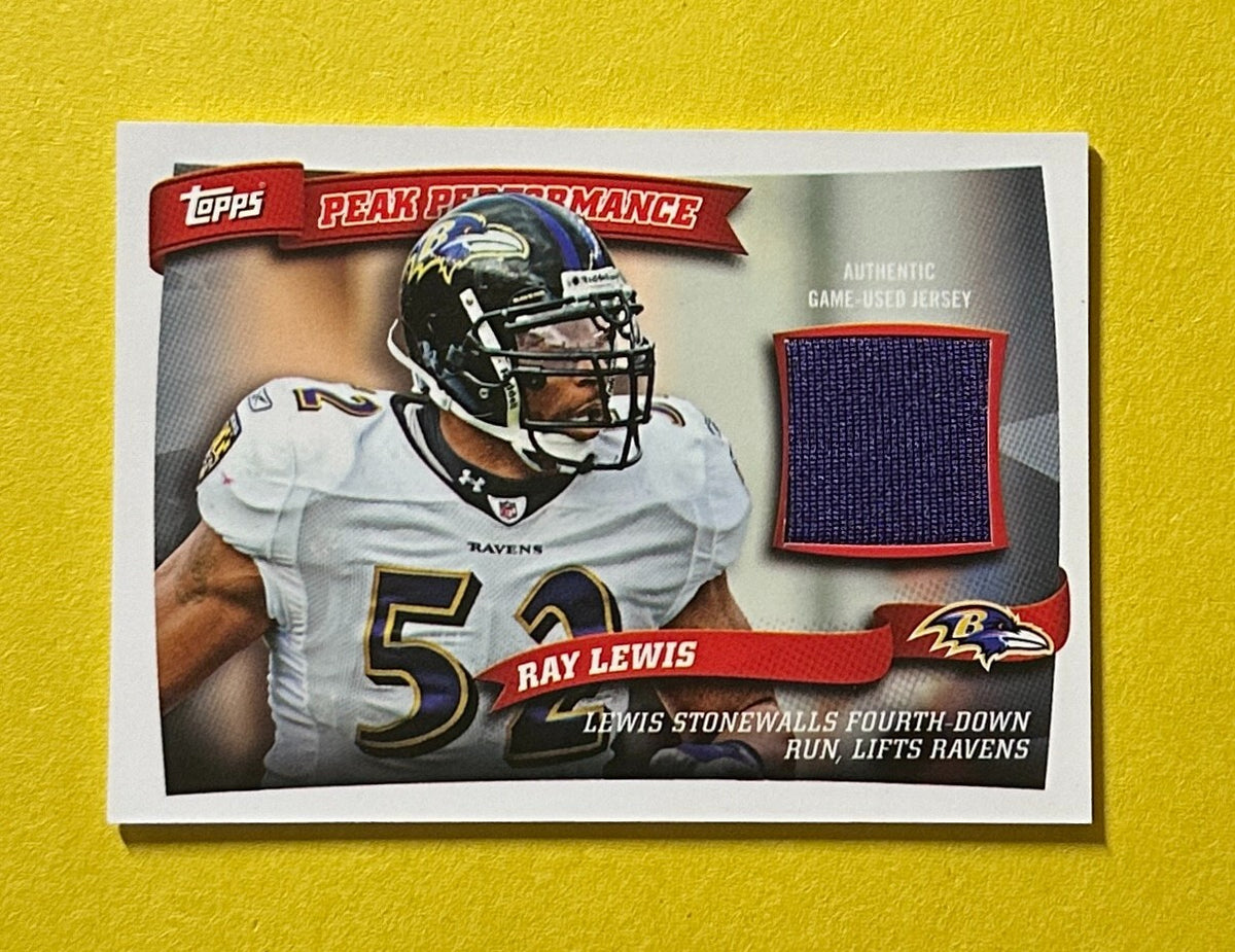 2010 TOPPS RAY LEWIS PEAK PERFORMANCE RELIC #PPR-RL RAVENS