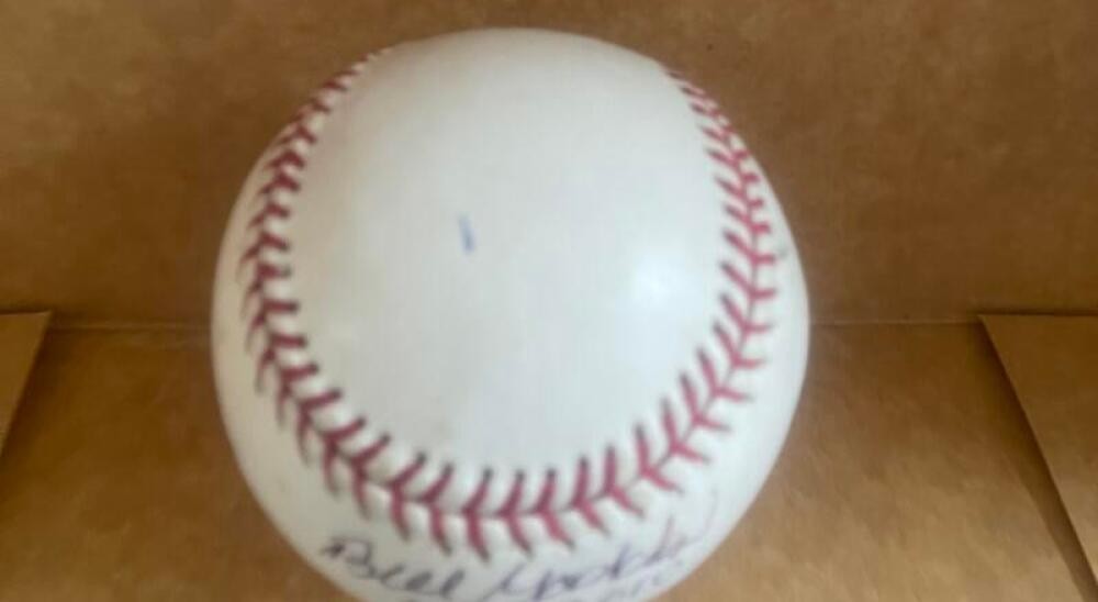 BILL MADDEN HOF 2010 SPINK AWARD SIGNED AUTOGRAPHED M.L. BASEBALL BECKETT AUTH