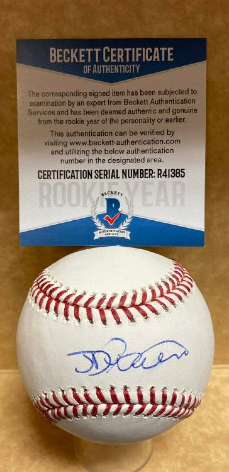 JOSE DEVERS MIAMI MARLINS ROOKIE YEAR SIGNED AUTO M.L. BASEBALL BECKETT R41385