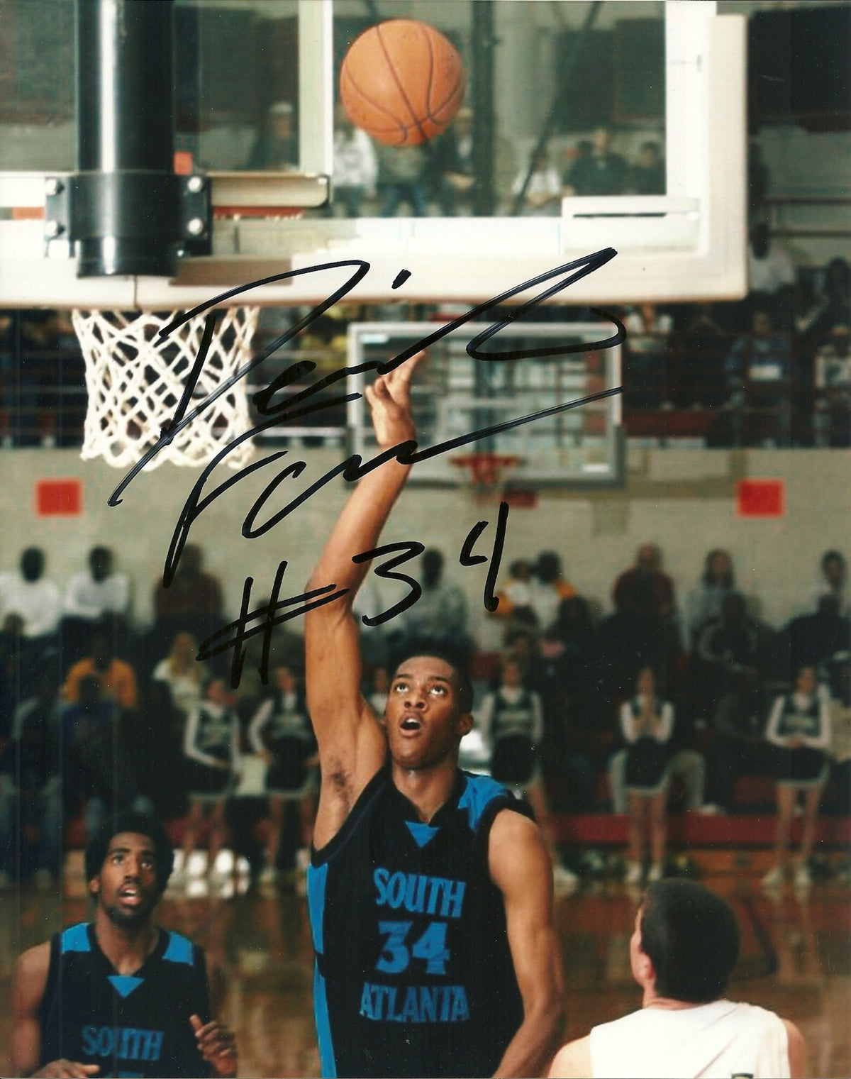 DERRICK FAVORS GEORGIA TECH/JAZZ SIGNED AUTO 8x10 PHOTO W/COA