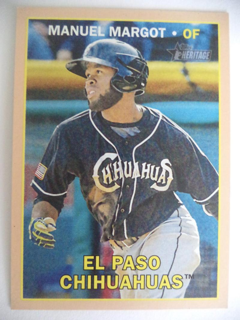 2016 TOPPS HERITAGE MINORS MANUEL MARGOT 19/25 CARD