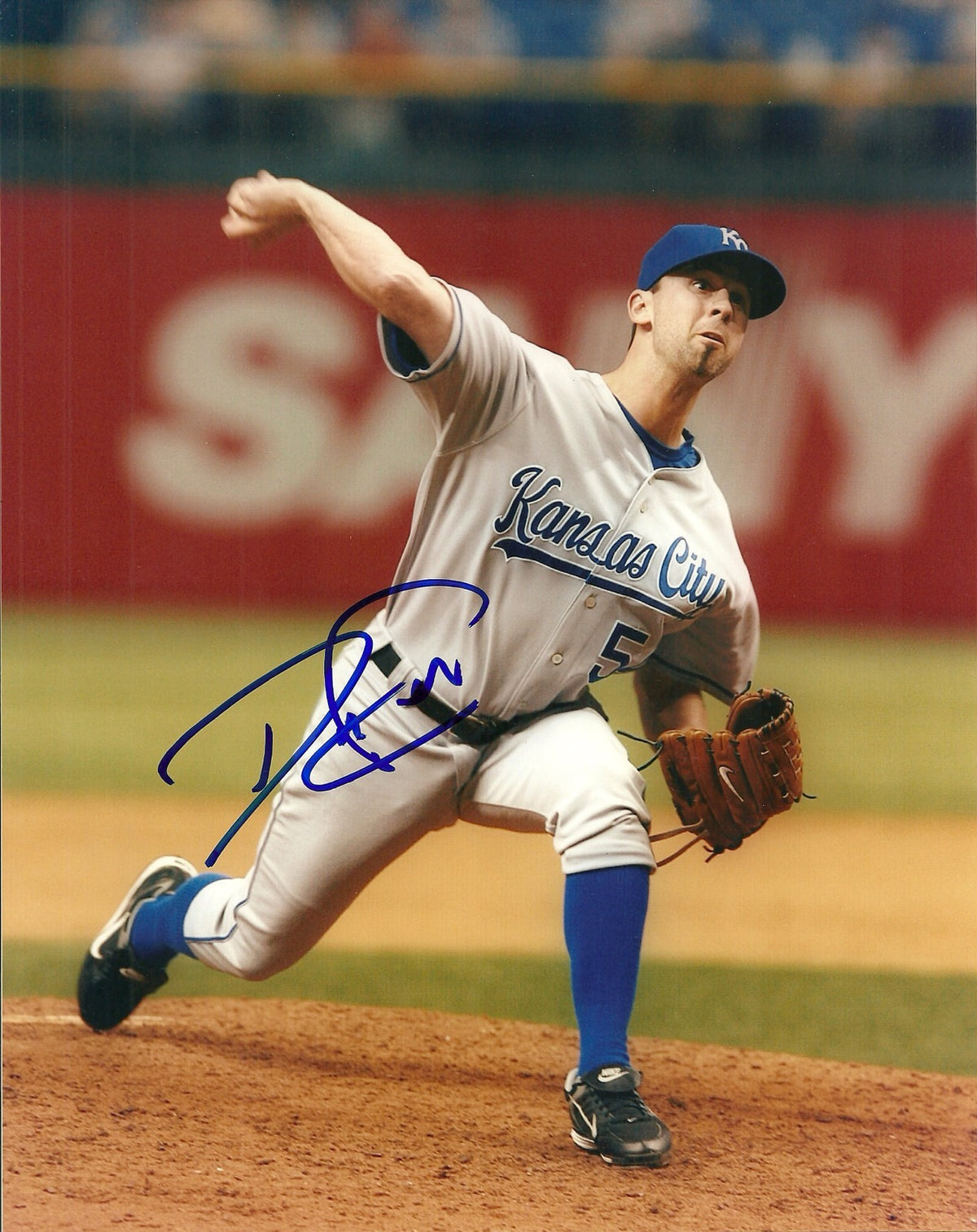 DAVID RISKE KANSAS CITY ROYALS SIGNED AUTO 8x10 PHOTO W/COA