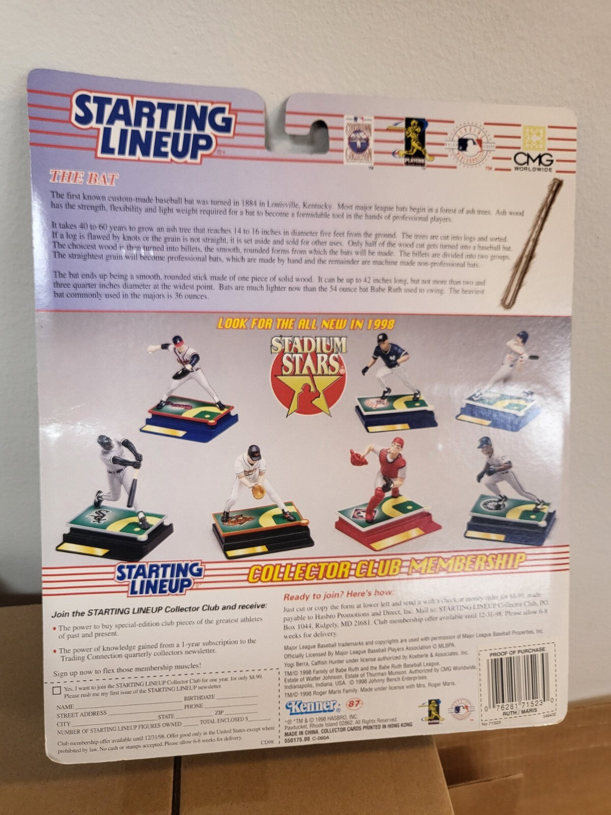 1998 STARTING LINEUP CLASSIC DOUBLES BABE RUTH ROGER MARIS FIGURES ORIGINAL BOX