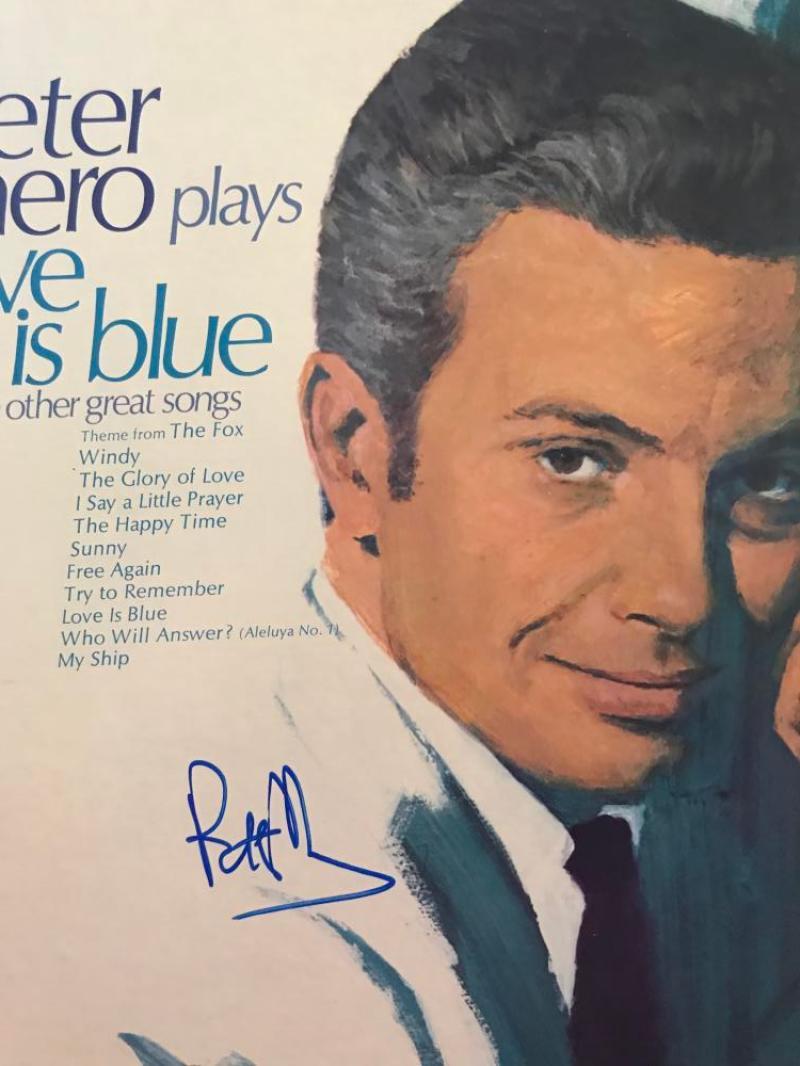 PETER NERO "LOVE IS BLUE"  SIGNED AUTOGRAPHED VINYL RECORD  ALBUM W/COA